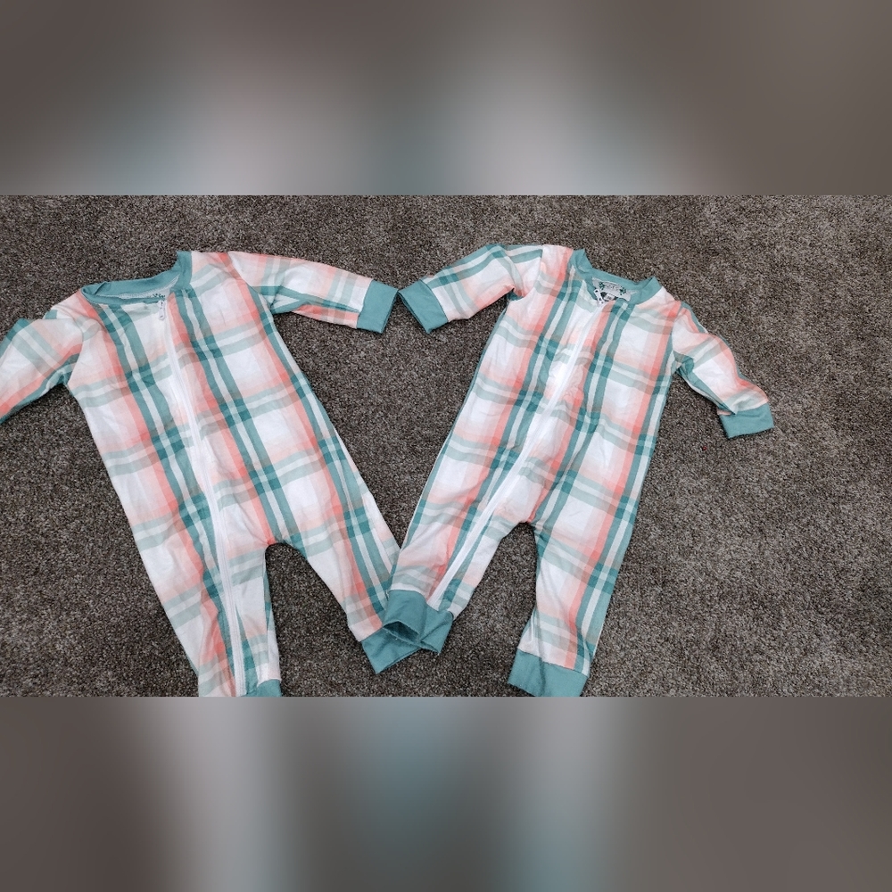 Coastal Smock Baby Girl Plaid Pajamas 6M